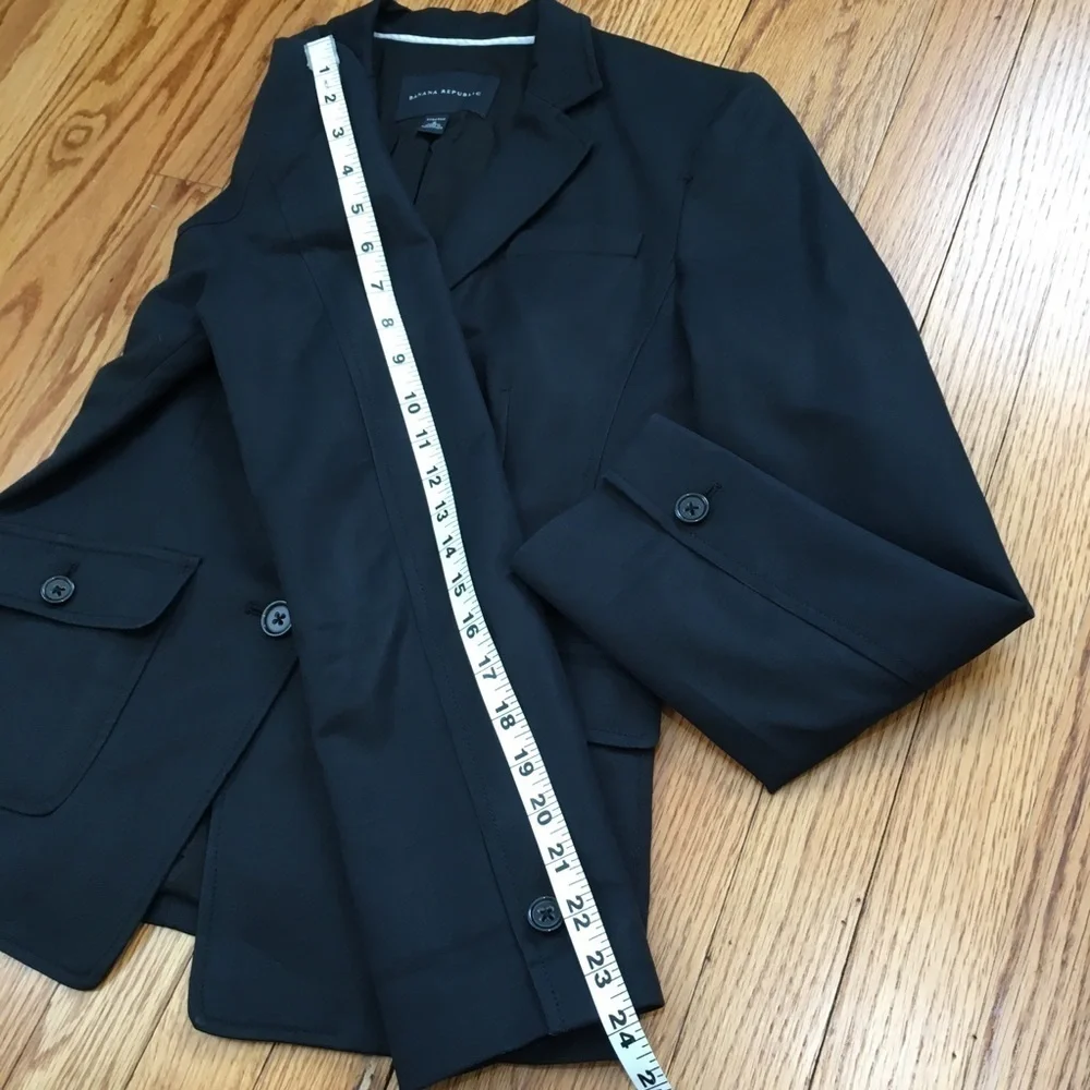 Banana Republic Cotton Dark Navy Classic Blazer Suit